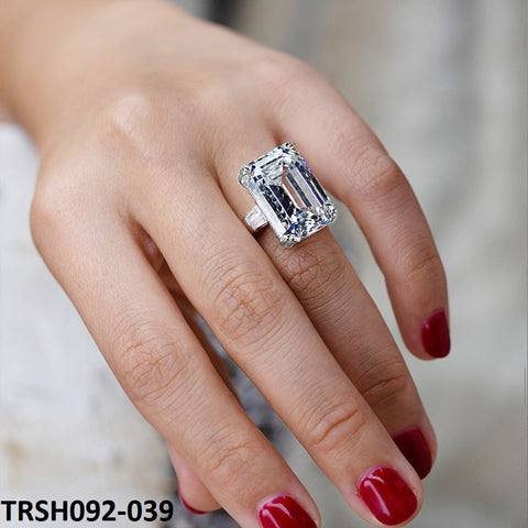 TRSH092 CSH White Rech Cocktail Ring - TRSH