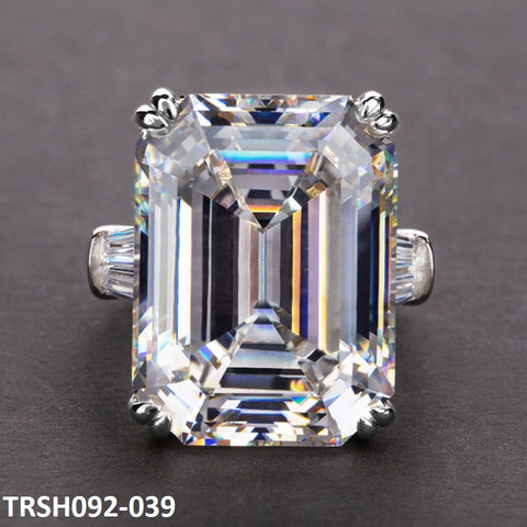 TRSH092 CSH White Rech Cocktail Ring - TRSH
