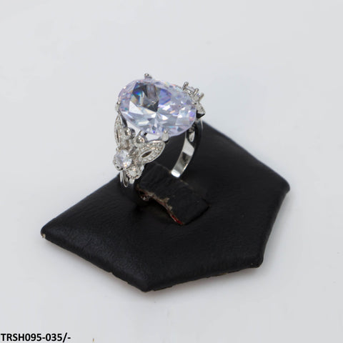 TRSH095 CSH Oval  Zircon Ring - TRSH