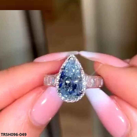 TRSH096 CSH Blue Pear Tapered Ring - TRSH