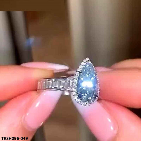 TRSH096 CSH Blue Pear Tapered Ring - TRSH