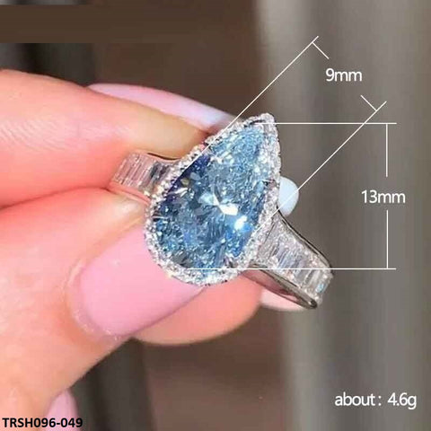 TRSH096 CSH Blue Pear Tapered Ring - TRSH