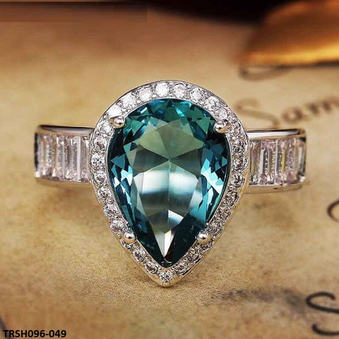 TRSH096 CSH Blue Pear Tapered Ring - TRSH