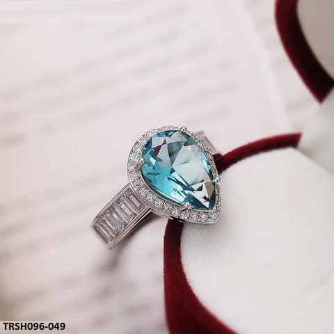 TRSH096 CSH Blue Pear Tapered Ring - TRSH