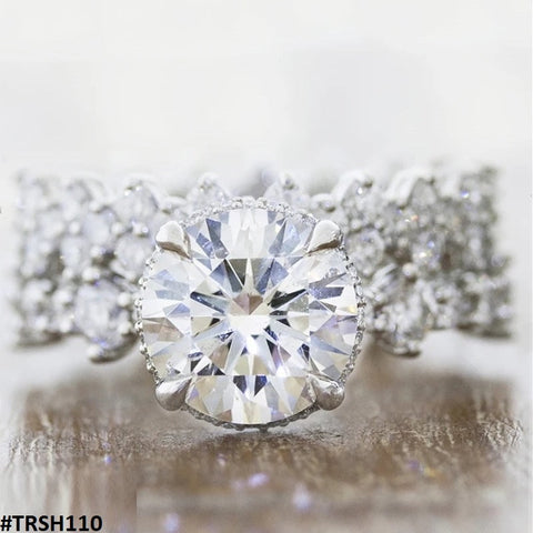 TRSH110 CSH Zigzag Round Couple Ring - TRSH