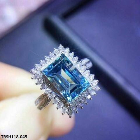 TRSH118 CSH Aqua Rectangle Ring - TRSH