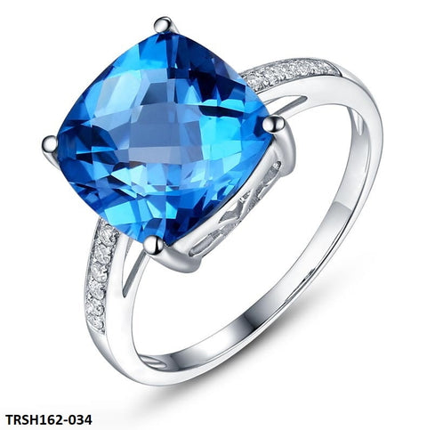 TRSH162 KRL Aqua Cushion Adjustable Ring - TRSH
