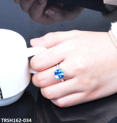 TRSH162 KRL Aqua Cushion Adjustable Ring - TRSH