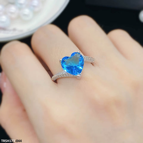 TRSH173 KRL Aqua Heart Adjustable Ring - TRSH
