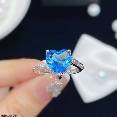 TRSH173 KRL Aqua Heart Adjustable Ring - TRSH
