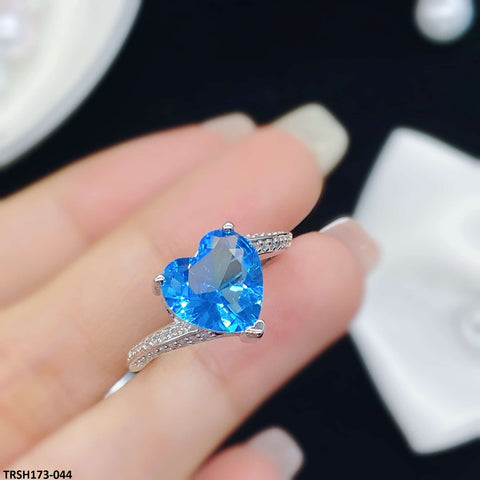 TRSH173 KRL Aqua Heart Adjustable Ring - TRSH