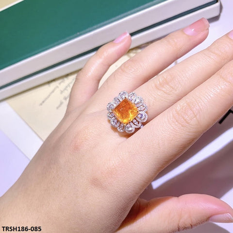 TRSH186 KRL Up Level Flower Cocktail Adjustable Ring - TRSH