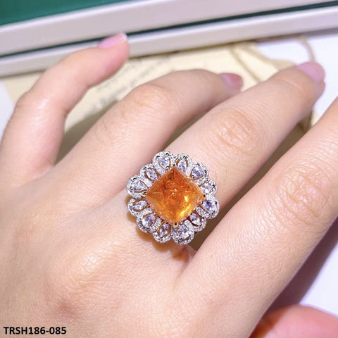 TRSH186 KRL Up Level Flower Cocktail Adjustable Ring - TRSH