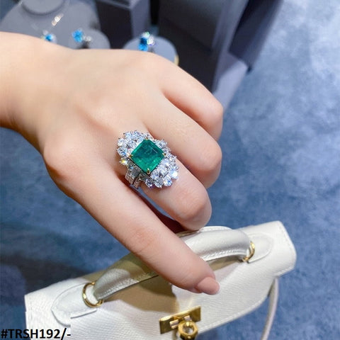 TRSH192 KRL Square Layers Pear Adjustable Ring - TRSH