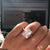 TRSH194 GWH White Cushion Tapered Ring