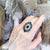 TRSH231 CJD Blue/Green Tear Cathedral Adjustable Ring - TRSH