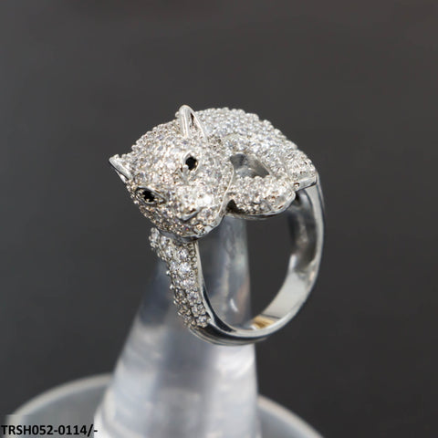 TRSH252 CJD Cheetah Cathedral Adjustable Ring - TRSH