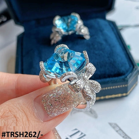 TRSH262 KRL V Knot & Cushion Adjustable Ring - TRSH