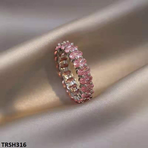 TRSH316 CJD Pink Oval Chain Ring - TRSH