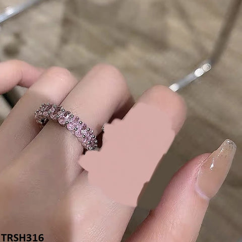 TRSH316 CJD Pink Oval Chain Ring - TRSH