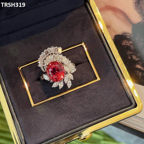 TRSH319 CJD Baguette/Tear Step Adjustable Ring - TRSH