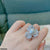 TRSH333 CJD Pearl Flower Adjustable Ring