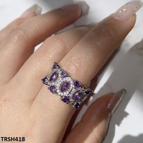 TRSH418 YJF Marquise Circle Adjustable Ring - TRSH
