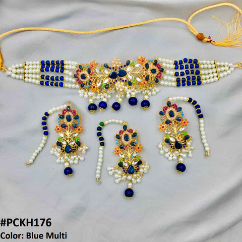 PCKH176 SDQ Flower Neck Choker Set - PCKH