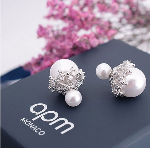 CETH168 ZLX  Pearl Stud Tops pair - CETH